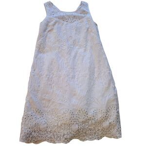 White House Black Market White Lace Dress Size 4